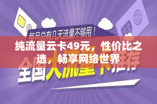 纯流量云卡49元，性价比之选，畅享网络世界