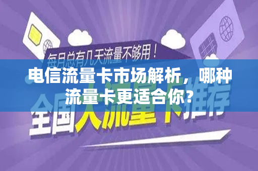 电信流量卡市场解析，哪种流量卡更适合你？
