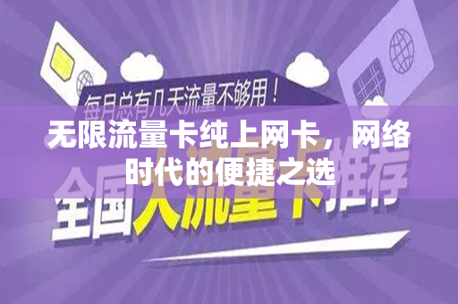 无限流量卡纯上网卡，网络时代的便捷之选