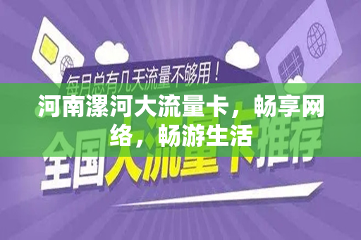 河南漯河大流量卡，畅享网络，畅游生活