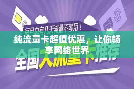 纯流量卡超值优惠，让你畅享网络世界