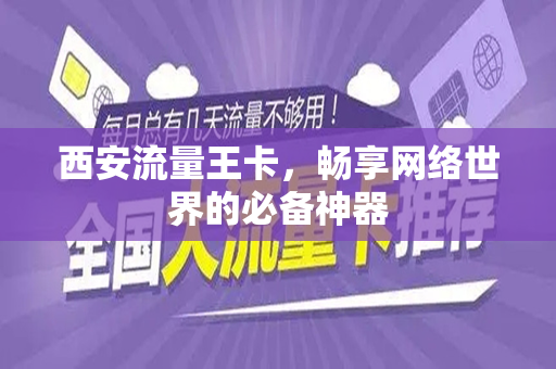 西安流量王卡，畅享网络世界的必备神器