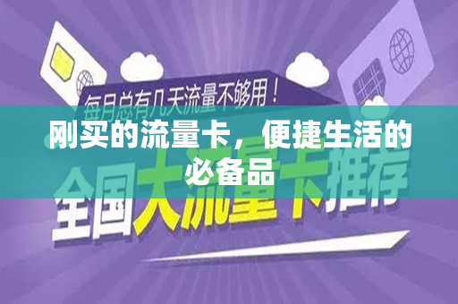 刚买的流量卡，便捷生活的必备品