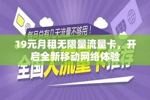 19元月租无限量流量卡，开启全新移动网络体验