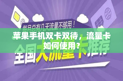 苹果手机双卡双待，流量卡如何使用？