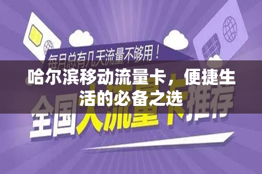 哈尔滨移动流量卡，便捷生活的必备之选