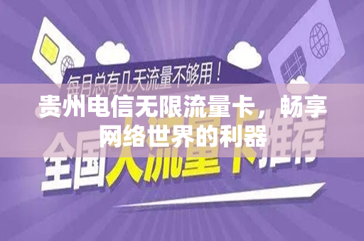 贵州电信无限流量卡，畅享网络世界的利器
