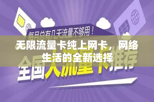 无限流量卡纯上网卡，网络生活的全新选择