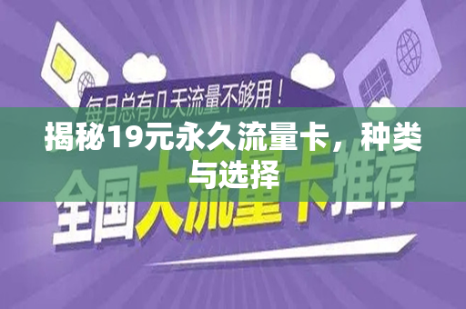 揭秘19元永久流量卡，种类与选择