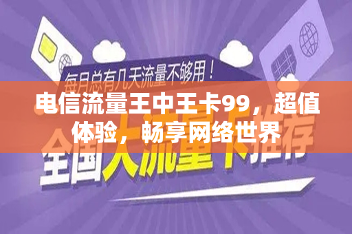 电信流量王中王卡99，超值体验，畅享网络世界