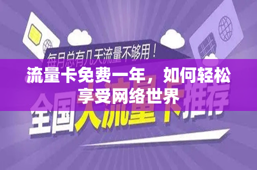流量卡免费一年，如何轻松享受网络世界