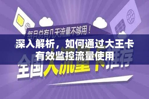 深入解析，如何通过大王卡有效监控流量使用