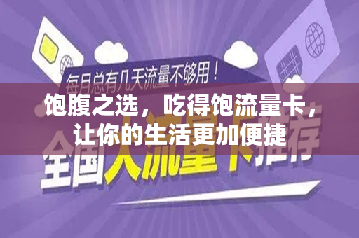饱腹之选，吃得饱流量卡，让你的生活更加便捷