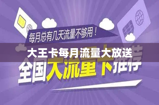 大王卡每月流量大放送