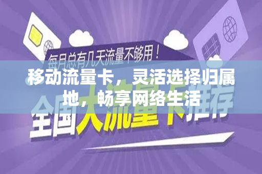 移动流量卡，灵活选择归属地，畅享网络生活