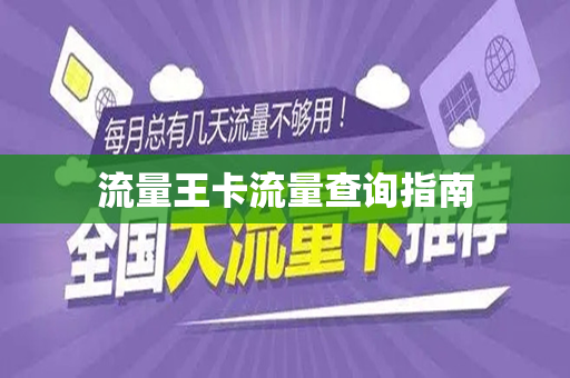 流量王卡流量查询指南
