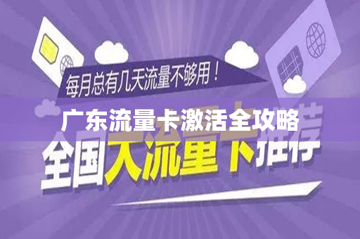 广东流量卡激活全攻略