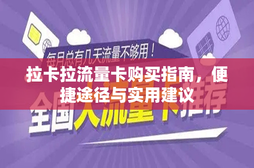 拉卡拉流量卡购买指南，便捷途径与实用建议