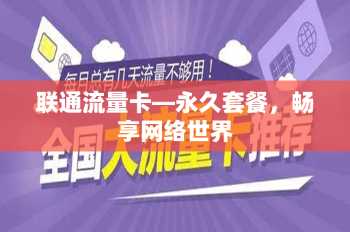 联通流量卡—永久套餐，畅享网络世界