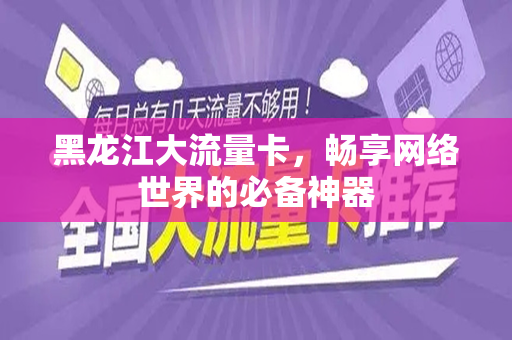 黑龙江大流量卡，畅享网络世界的必备神器