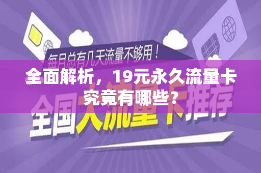 全面解析，19元永久流量卡究竟有哪些？