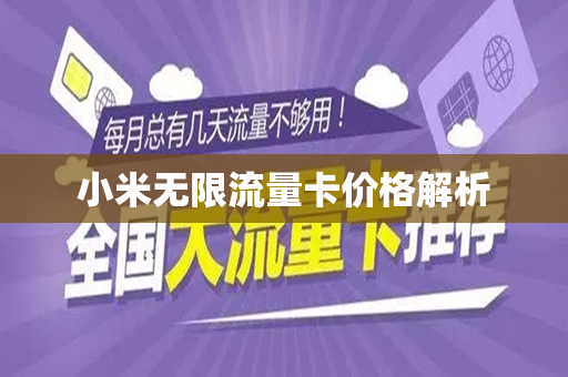 小米无限流量卡价格解析