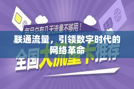 联通流量，引领数字时代的网络革命