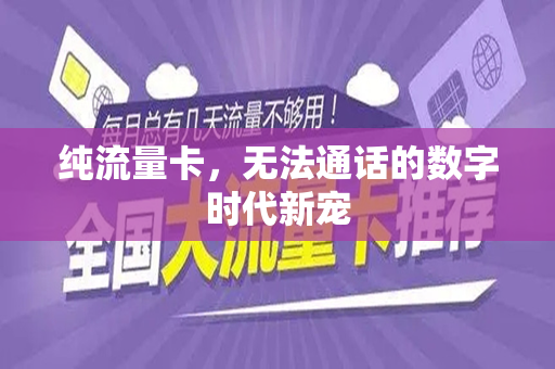 纯流量卡，无法通话的数字时代新宠