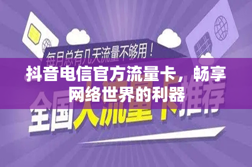 抖音电信官方流量卡，畅享网络世界的利器