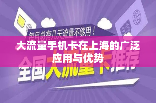 大流量手机卡在上海的广泛应用与优势