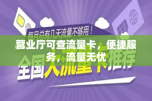 营业厅可查流量卡，便捷服务，流量无忧