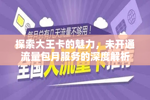 探索大王卡的魅力，未开通流量包月服务的深度解析