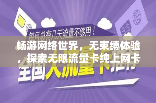 畅游网络世界，无束缚体验，探索无限流量卡纯上网卡的独特魅力