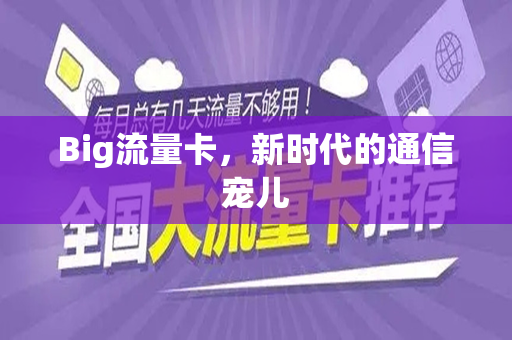 Big流量卡，新时代的通信宠儿