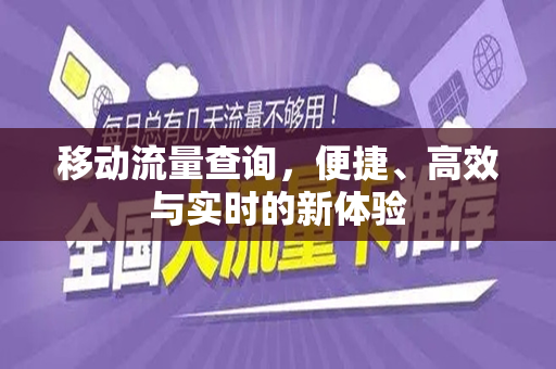 移动流量查询，便捷、高效与实时的新体验