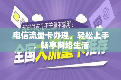电信流量卡办理，轻松上手，畅享网络生活