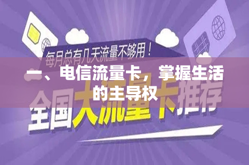 一、电信流量卡，掌握生活的主导权