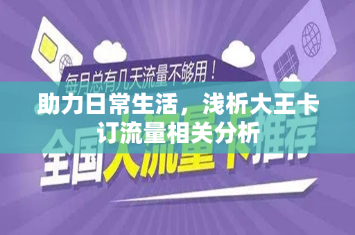 助力日常生活，浅析大王卡订流量相关分析