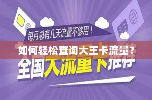 如何轻松查询大王卡流量？