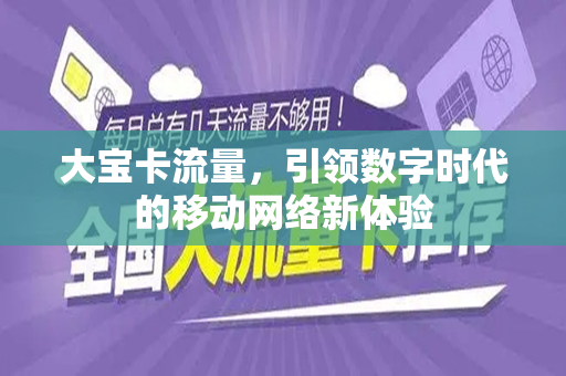 大宝卡流量，引领数字时代的移动网络新体验