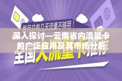 深入探讨—云南省内流量卡的广泛应用及其市场分析