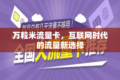 万粒米流量卡，互联网时代的流量新选择