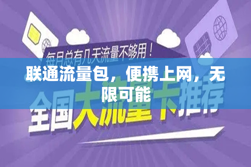 联通流量包，便携上网，无限可能