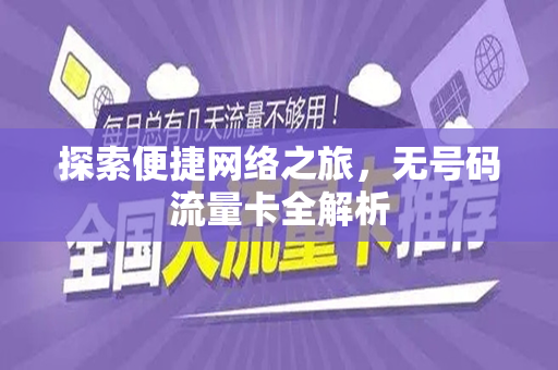 探索便捷网络之旅，无号码流量卡全解析