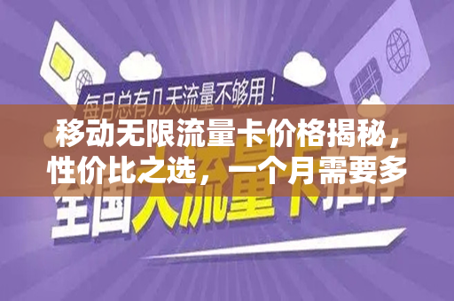 移动无限流量卡价格揭秘，性价比之选，一个月需要多少钱？