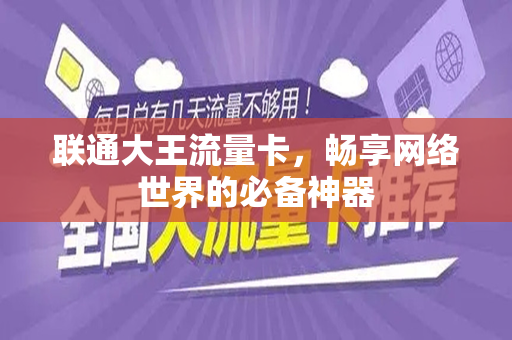 联通大王流量卡，畅享网络世界的必备神器