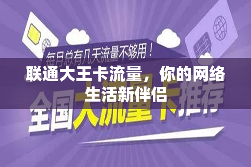 联通大王卡流量，你的网络生活新伴侣