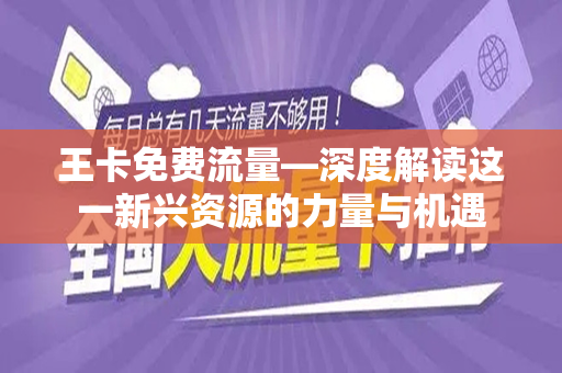 王卡免费流量—深度解读这一新兴资源的力量与机遇