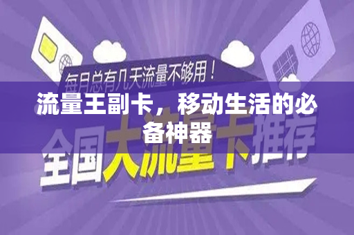 流量王副卡，移动生活的必备神器