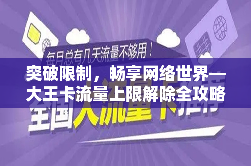 突破限制，畅享网络世界—大王卡流量上限解除全攻略